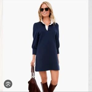 Pomander Place Navy Charlotte terry sweatshirt dress